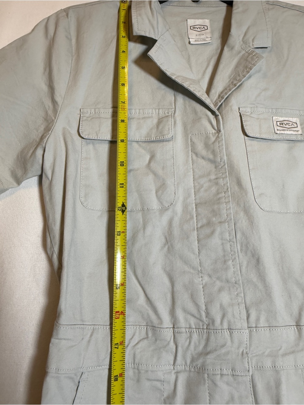 RVCA Recession Jumpsuit Dayshift Collection Grey Short Sleeve Coverall Small - Picture 5 of 10